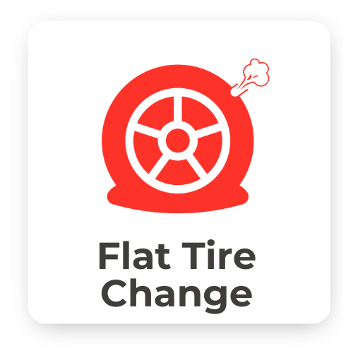Select Flat Tire Service Button